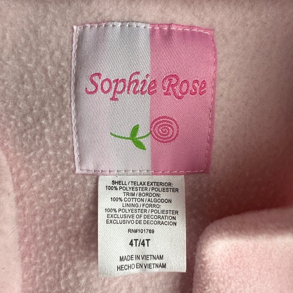 ✨ Sophie Rose Girls’ Pink Coat – Size 4T ✨ - Picture 5 of 6